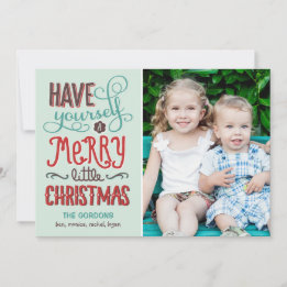 Adorable Type Christmas Photo Card