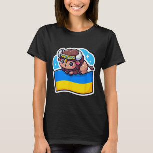 Adorable Ukrainian Bynner Fan Ukraine Flag Cute Bi T-Shirt