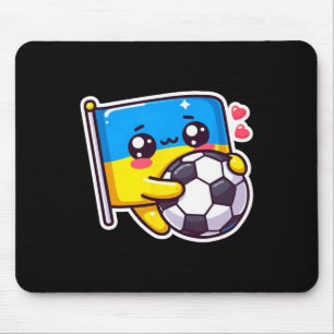 Adorable Ukrainian Bynner Fan Ukraine Flag Cute Ca Mouse Mat