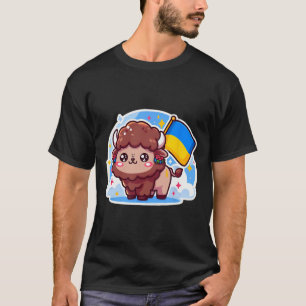 Adorable Ukrainian Nner Fan Ukraine Flag Cute Biso T-Shirt