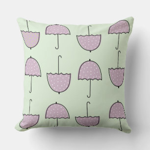 Adorable umbrella pattern Purple and green Kids Cushion