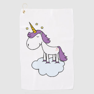 Adorable unicorn golf towel