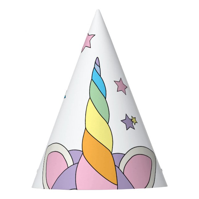 Adorable Unicorn Horn Dress Up Party Hats (Front)