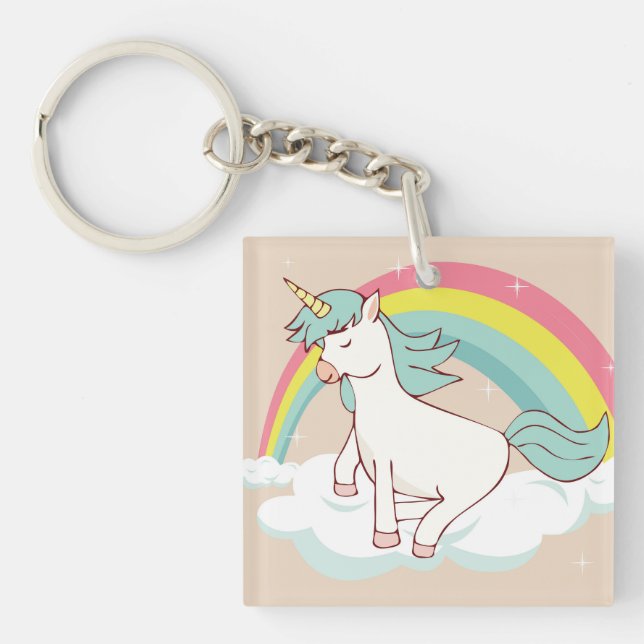 Adorable Unicorn Key Ring (Front)