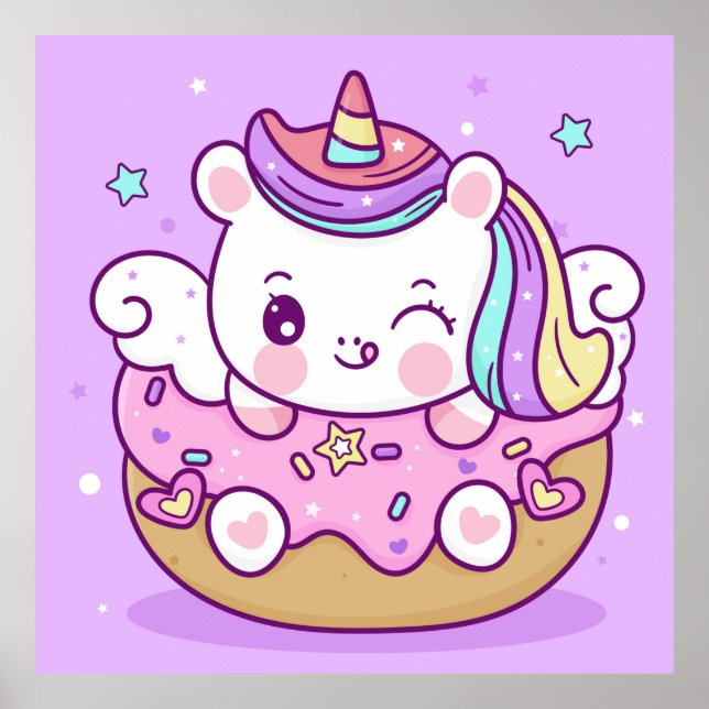 Adorable Unicorn Poster (Front)
