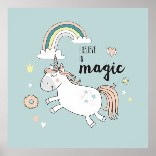Adorable Unicorn Poster