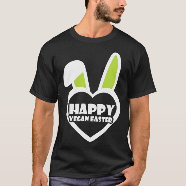 Adorable Veganism Easter Artwork Vegan Easter T-Shirt (Front)