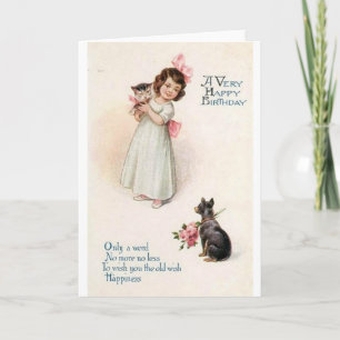 Adorable Vintage Birthday Greeting Card