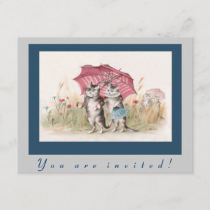 Adorable Vintage Cat Invitation
