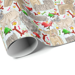 Adorable Vintage Christmas Doggies for Dog Lovers Wrapping Paper