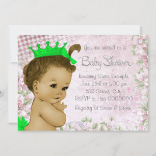 Adorable Vintage Pink Baby Shower Invitation
