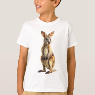 Adorable Wallaby Portrait Fine Art Print T-Shirt