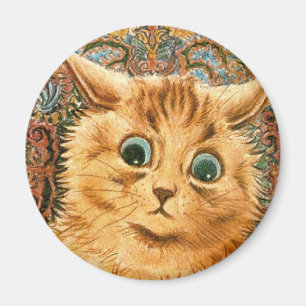 Adorable Wallpaper Cat by Louis Wain Magnet