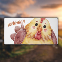 Adorable Watercolor Chicken