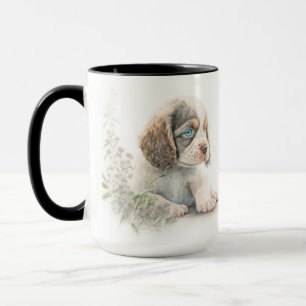 ADORABLE WATERCOLOR COCKER SPANIEL PUPPY DOG MUG
