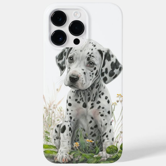 ADORABLE WATERCOLOR DALMATIAN PUPPY DOG Case-Mate iPhone CASE (Back)