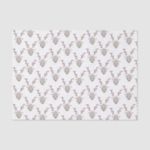 Adorable Watercolor Deer Reindeer Tissue Paper