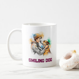 Adorable Watercolor Dog Lover Best Friends  Coffee Mug