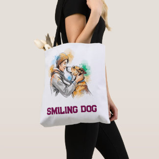 Adorable Watercolor Dog Lover Best Friends  Tote Bag