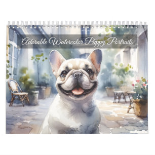 Adorable Watercolor Dog Portraits (12-Month) Calendar
