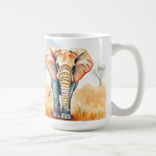 Adorable Watercolor Elephant Coffee Mug