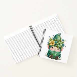 ADORABLE WATERCOLOR IRISH CELTIC GNOME NOTEBOOK