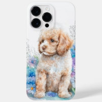 ADORABLE WATERCOLOR POODLE PUPPY DOG