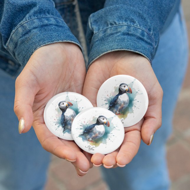 Adorable Watercolor Puffin, custom Bottle Opener (Creator Uploaded)