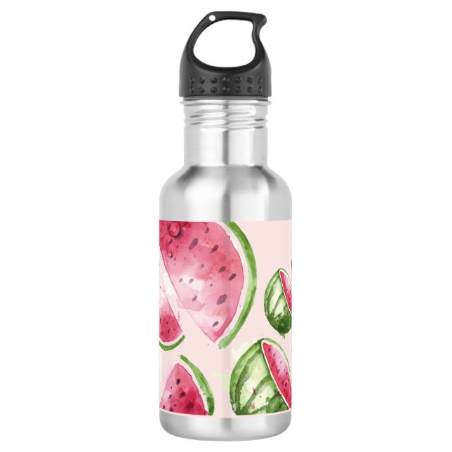 Adorable Watercolor Watermelon 532 Ml Water Bottle (Front)