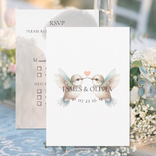 Adorable Wedding Add Photo RSVP Cards