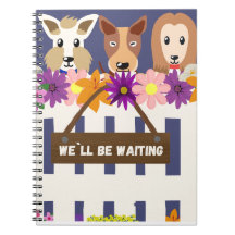 Adorable "We'll Be Waiting" Dogs