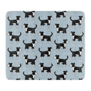 Adorable Welsh Border Collie Sheep Dog Pattern Cutting Board