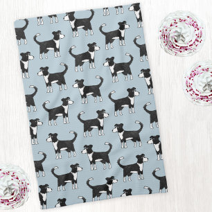 Adorable Welsh Border Collie Sheep Dog Pattern Tea Towel