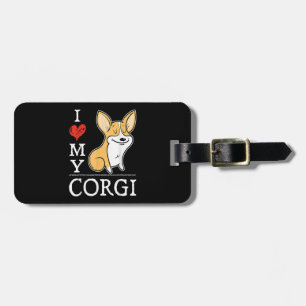 Adorable Welsh Corgis   Cute Doggy I Love My Corgi Luggage Tag