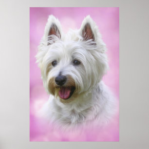 Adorable west highland white terrier poster