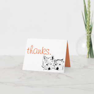 Adorable Westie Thank You Card