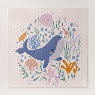 Adorable Whale and Sea Life Jigsaw Puzzle