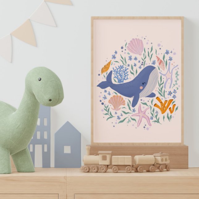 Adorable Whale and Sea Life Poster (Creator Uploaded)