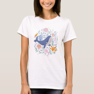 Adorable whale and sea life T-Shirt
