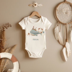 Adorable Whale Baby Shower Bodysuit