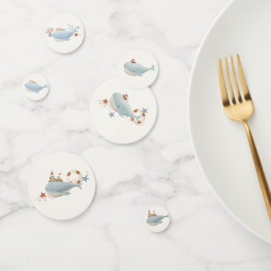 Adorable Whale Baby Shower Confetti