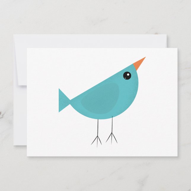 Adorable Whimsical Bird Nature Art (Front)