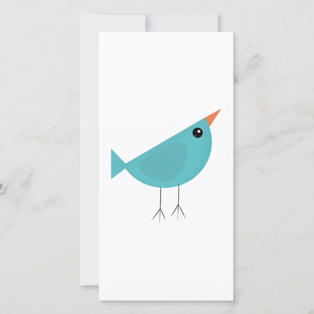 Adorable Whimsical Bird Nature Art (Front)