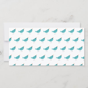 Adorable Whimsical Bird Nature Art Card