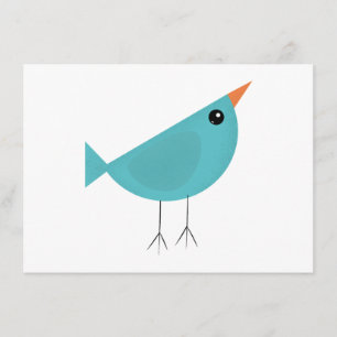 Adorable Whimsical Bird Nature Art Enclosure Card
