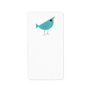 Adorable Whimsical Bird Nature Art Label