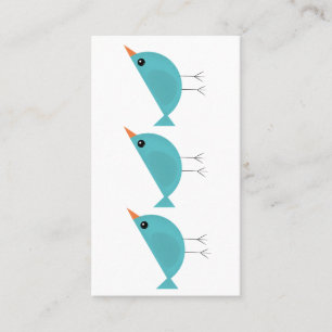 Adorable Whimsical Bird Nature Art Loyalty Card
