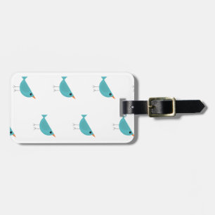 Adorable Whimsical Bird Nature Art Luggage Tag