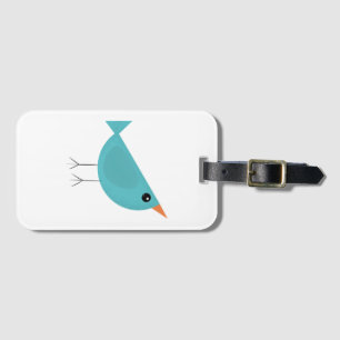 Adorable Whimsical Bird Nature Art Luggage Tag