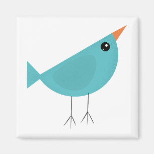Adorable Whimsical Bird Nature Art Magnet
